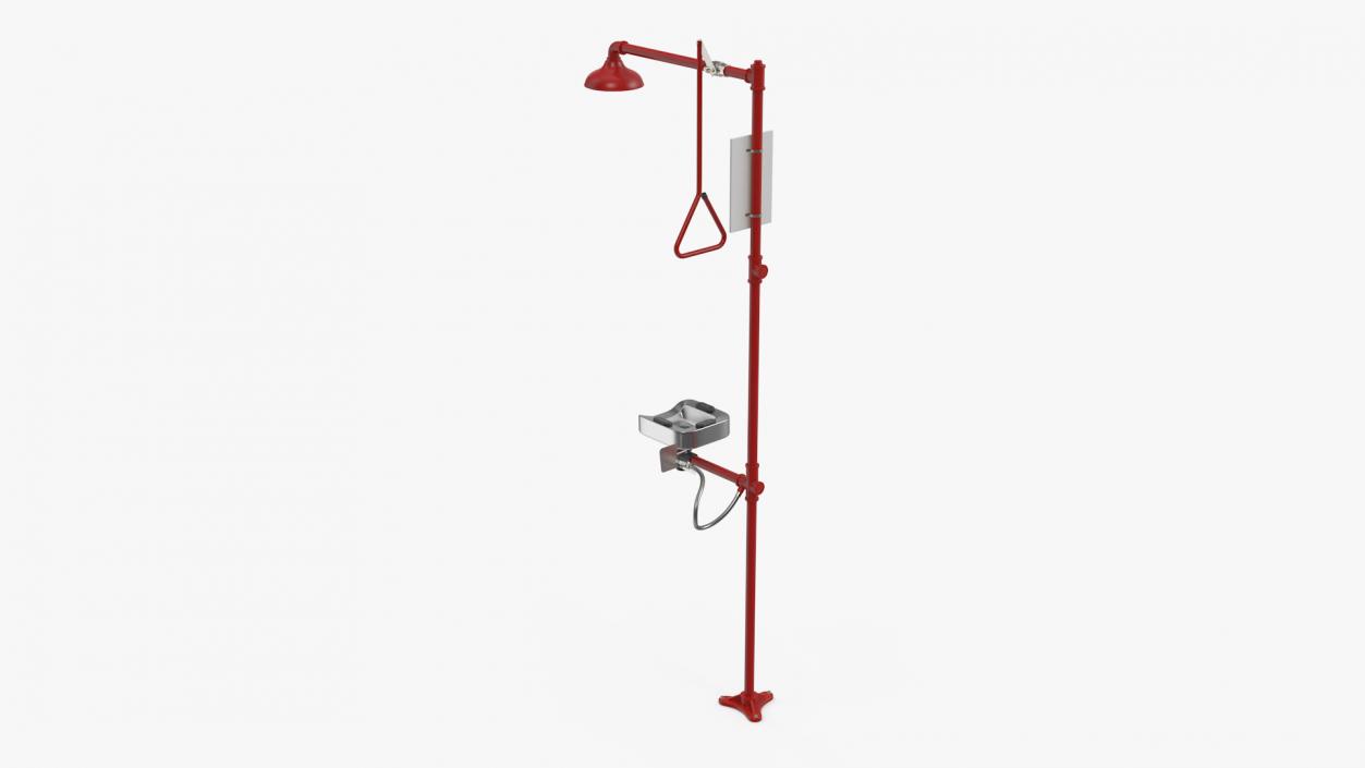 3D model Safety Shower Station Red