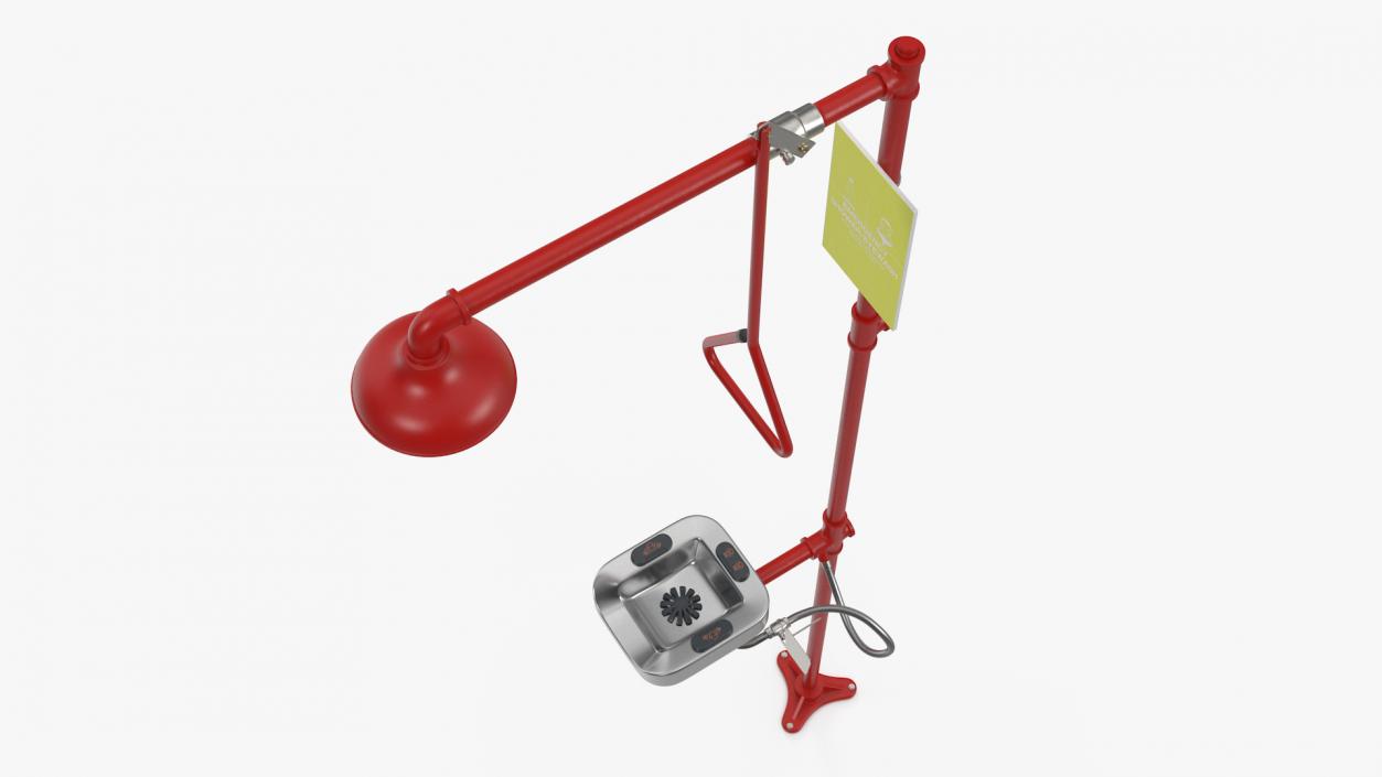 3D model Safety Shower Station Red