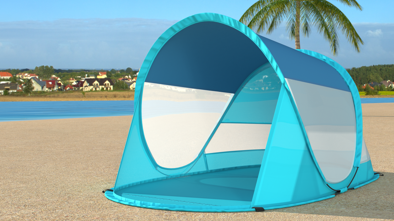 Pop Up Beach Tent 3D