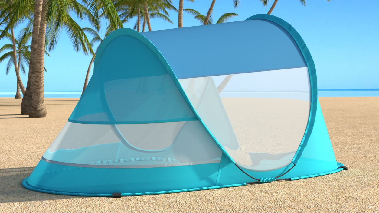 Pop Up Beach Tent 3D