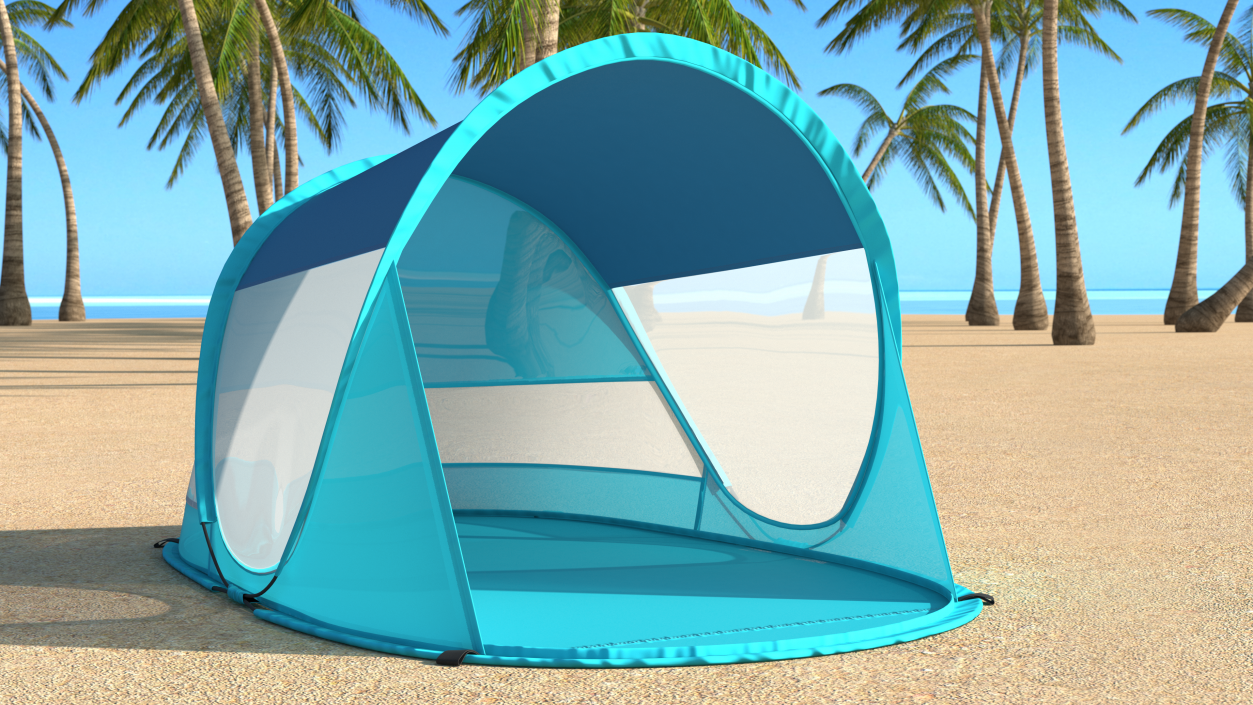 Pop Up Beach Tent 3D