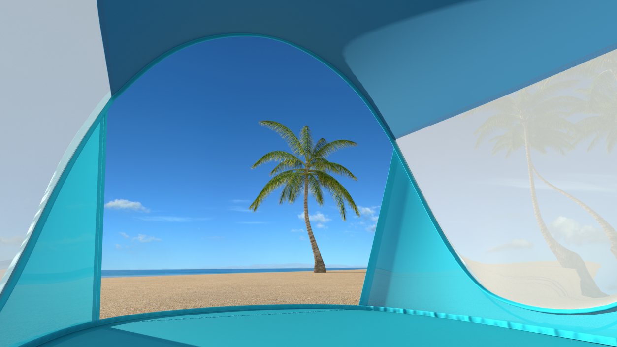 Pop Up Beach Tent 3D