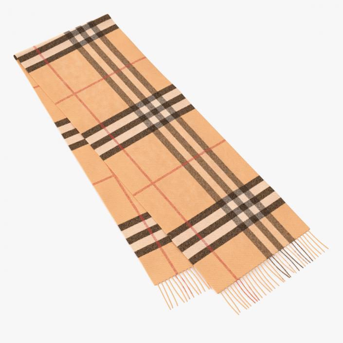 3D model Double Folded Scarf Beige