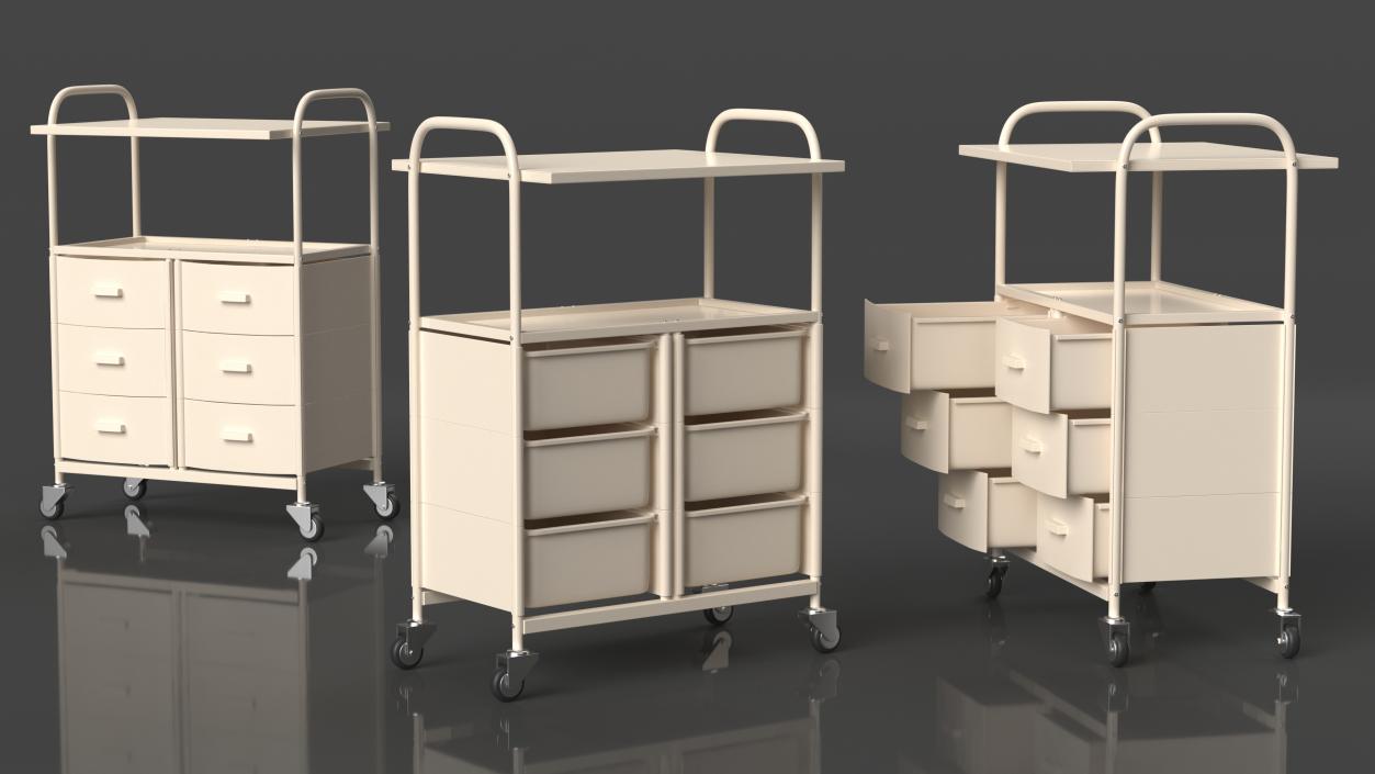 Doctors Office Furniture Set Beige 3D model