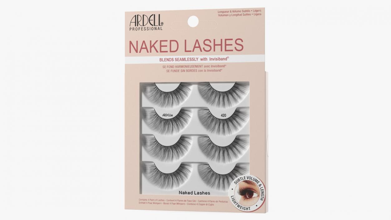 Naked Lashes False Eyelashes in Package 3D model