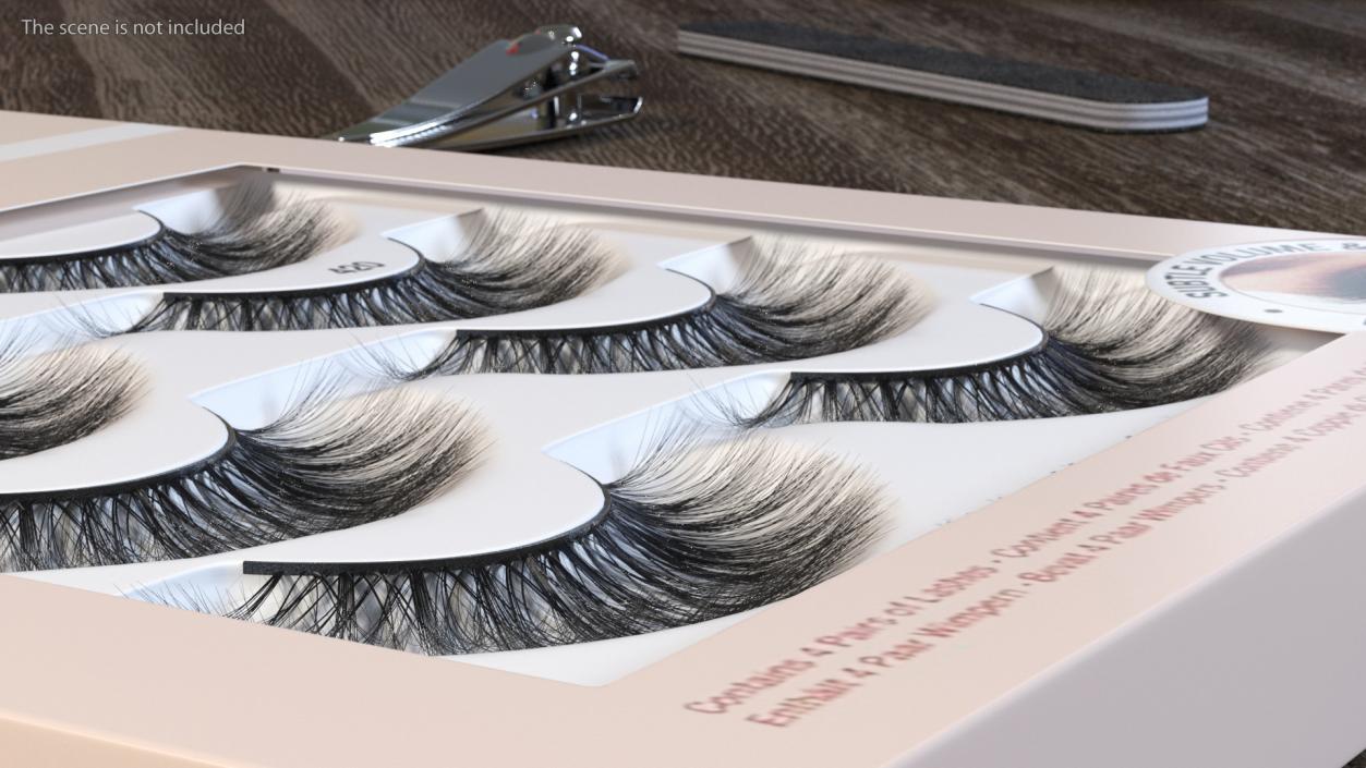 Naked Lashes False Eyelashes in Package 3D model