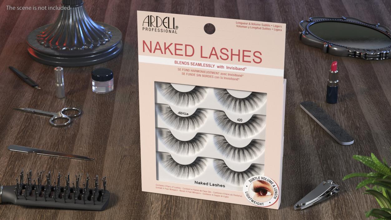 Naked Lashes False Eyelashes in Package 3D model