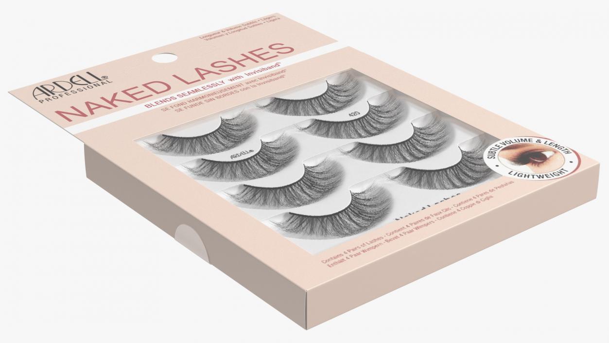 Naked Lashes False Eyelashes in Package 3D model