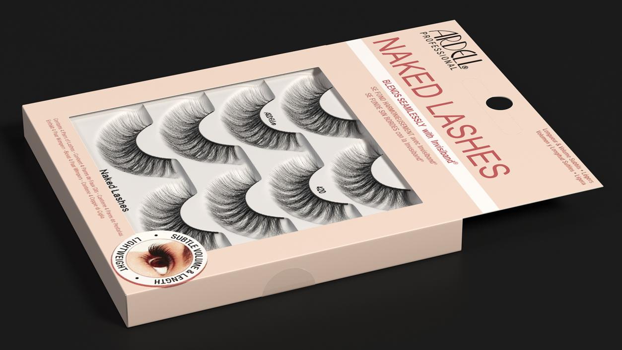 Naked Lashes False Eyelashes in Package 3D model