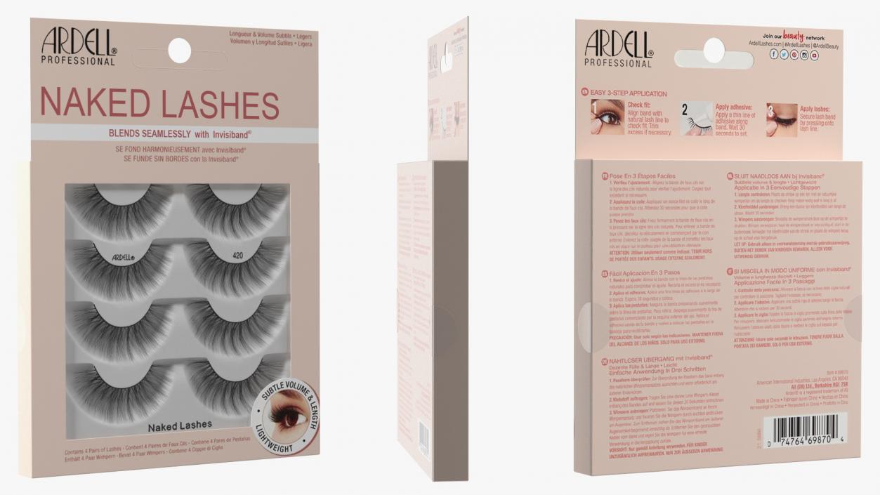 Naked Lashes False Eyelashes in Package 3D model