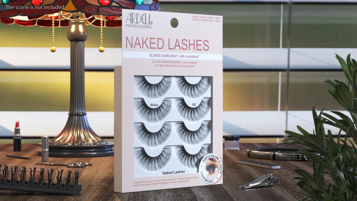 Naked Lashes False Eyelashes in Package 3D model