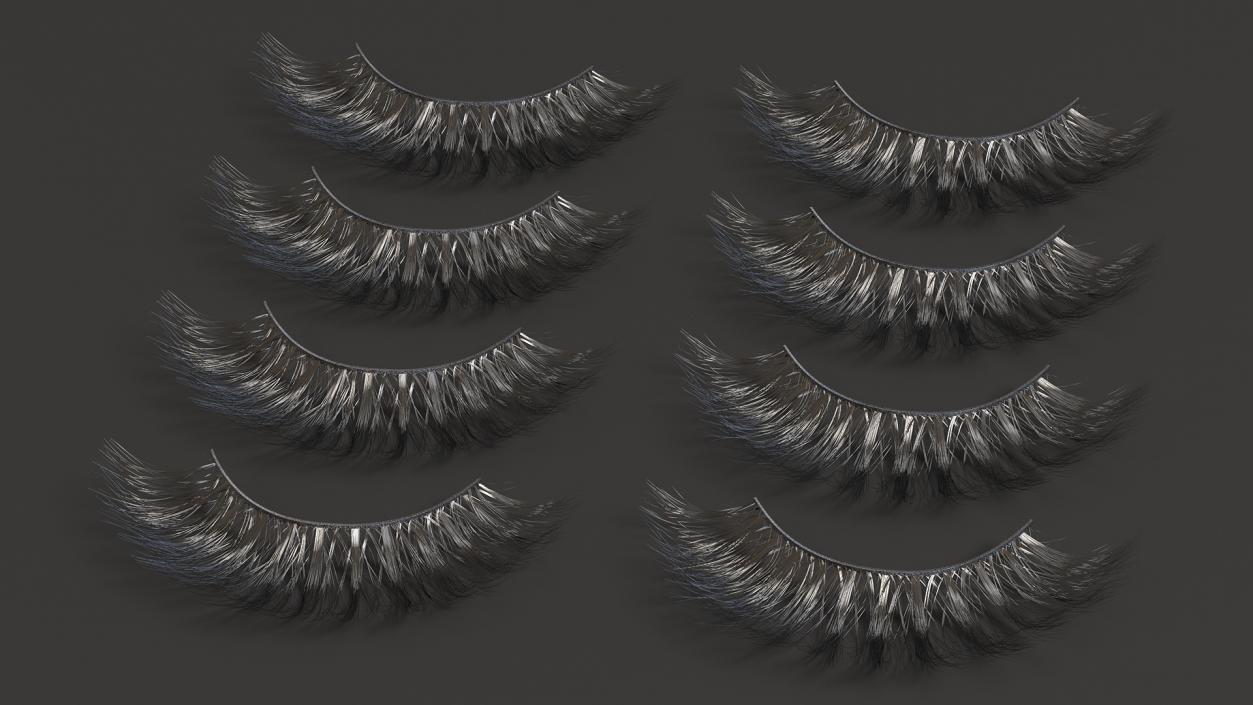 Naked Lashes False Eyelashes in Package 3D model