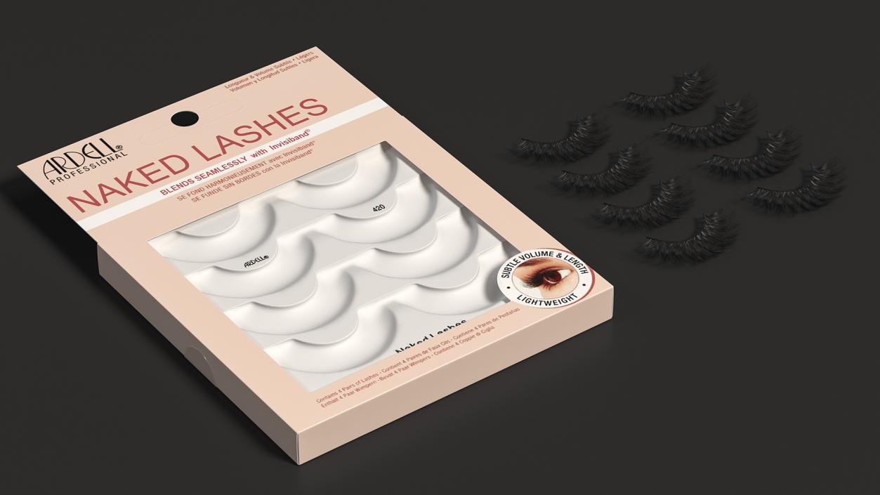 Naked Lashes False Eyelashes in Package 3D model