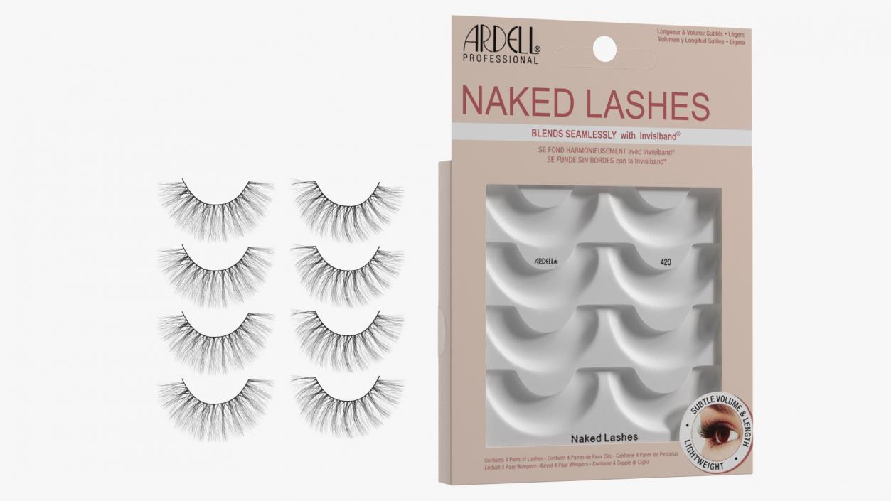 Naked Lashes False Eyelashes in Package 3D model