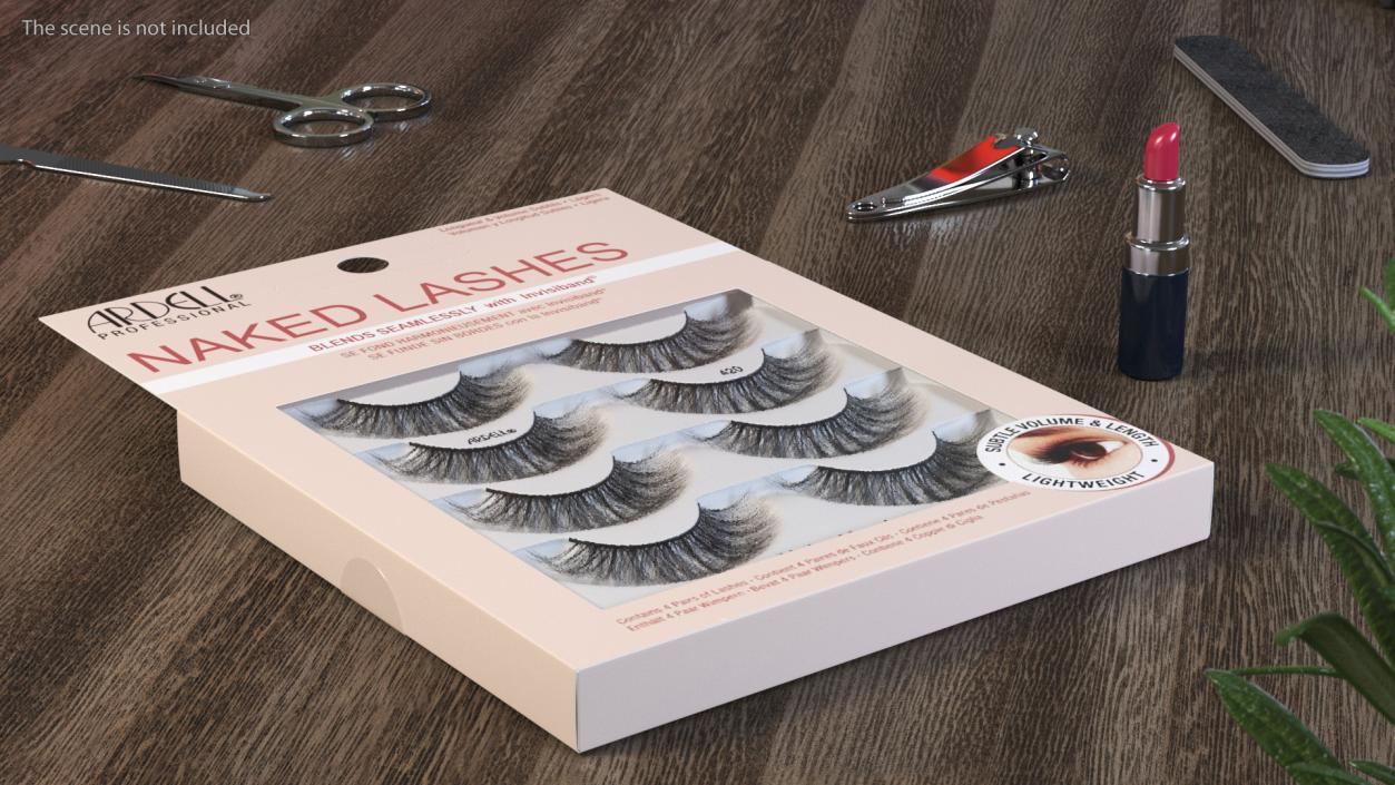 Naked Lashes False Eyelashes in Package 3D model