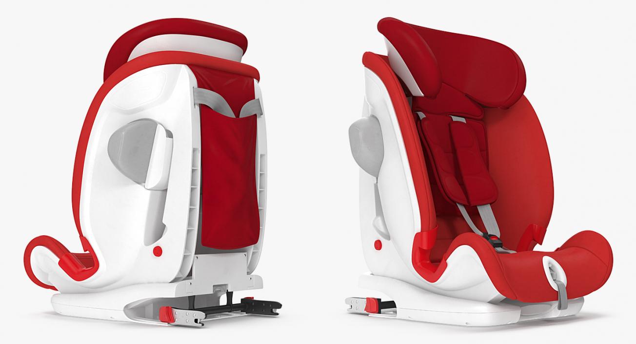 Child Safety Seat on Car Seat 3D model