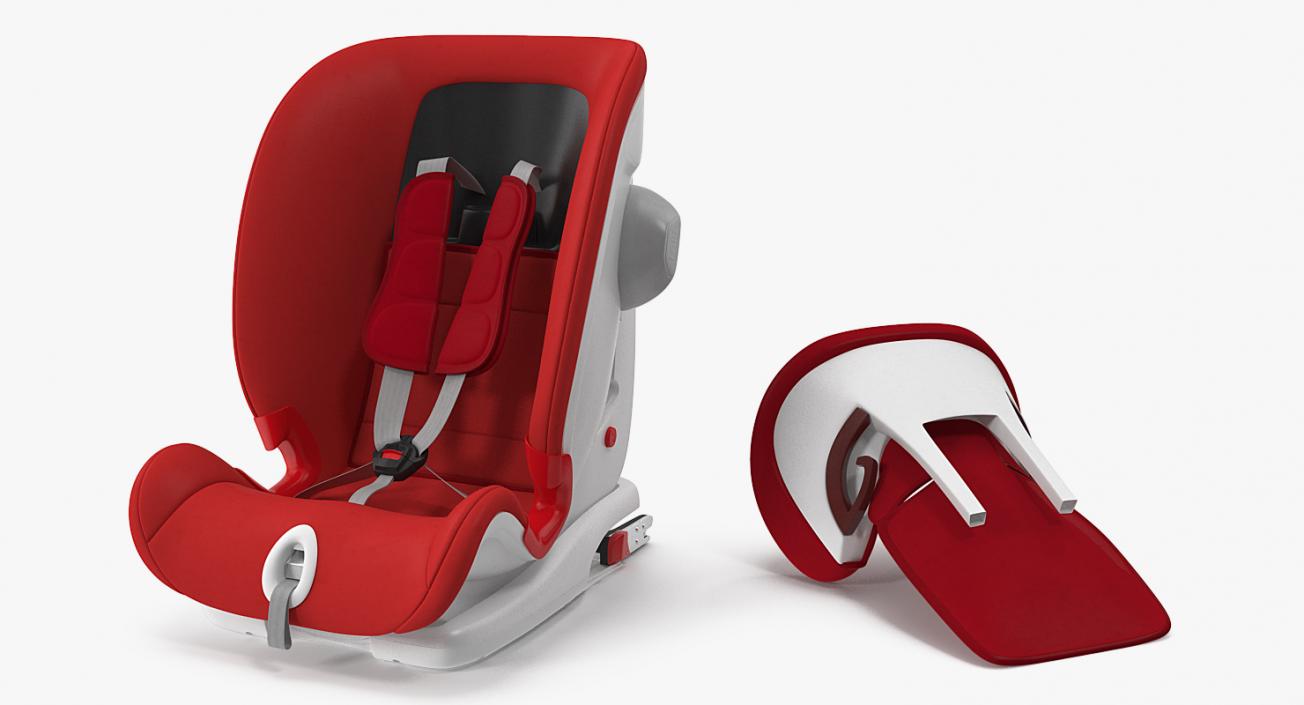 Child Safety Seat on Car Seat 3D model