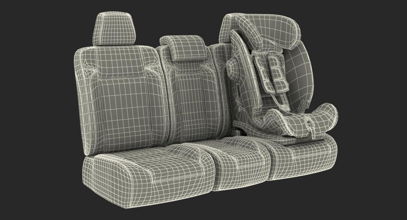 Child Safety Seat on Car Seat 3D model