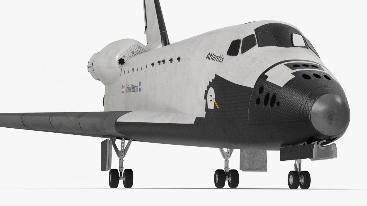 Realistic Space Shuttle Atlantis Rigged 3D model