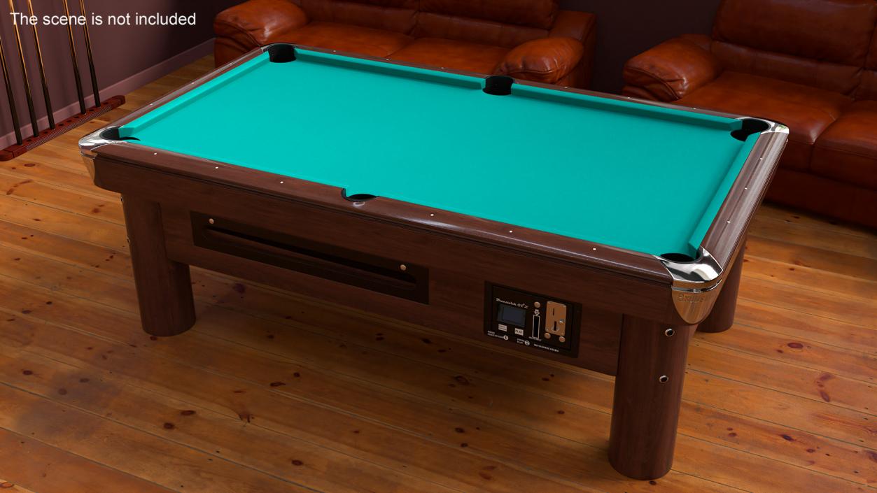 Pool Table Brunswick Green Empty 3D