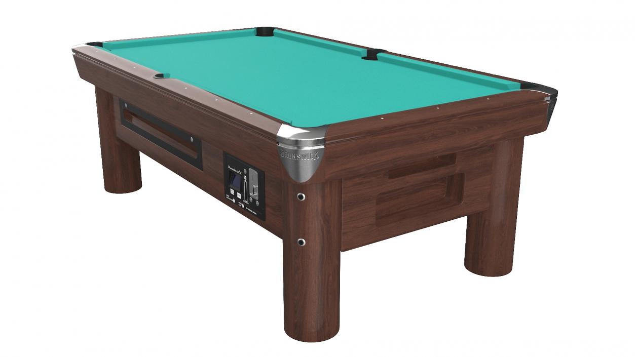 Pool Table Brunswick Green Empty 3D