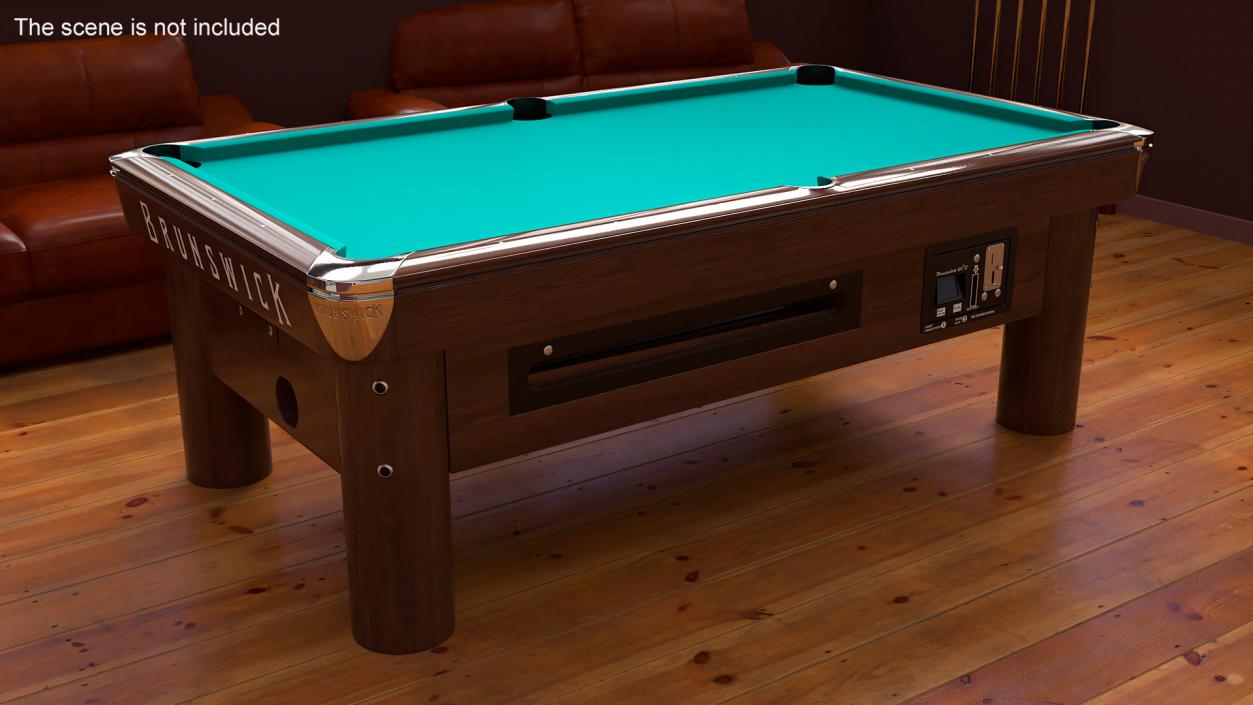 Pool Table Brunswick Green Empty 3D