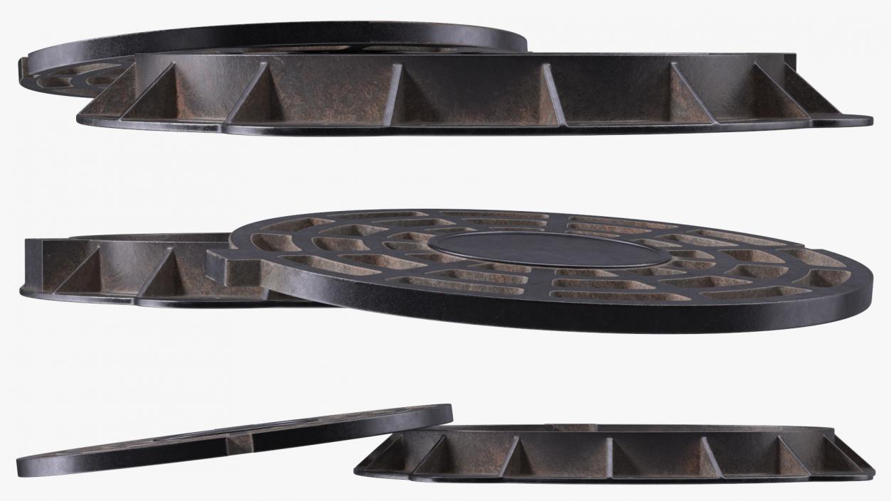 Old Metal Drain Lid 3D model