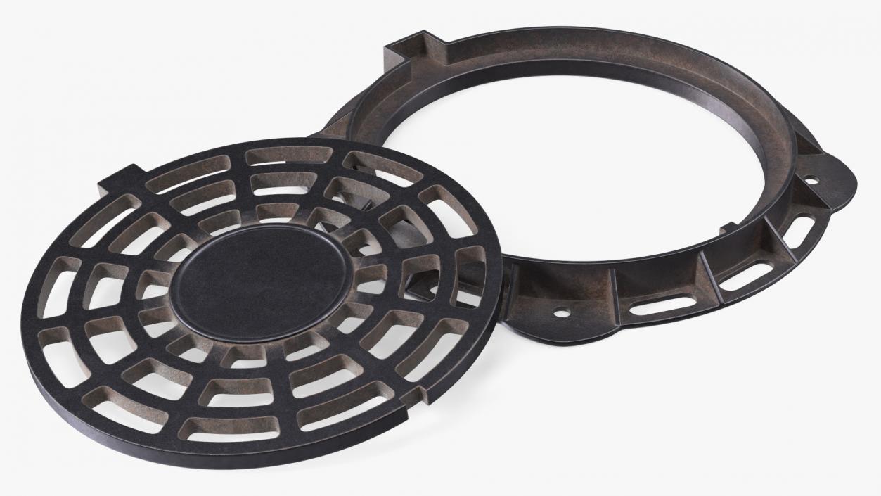 Old Metal Drain Lid 3D model