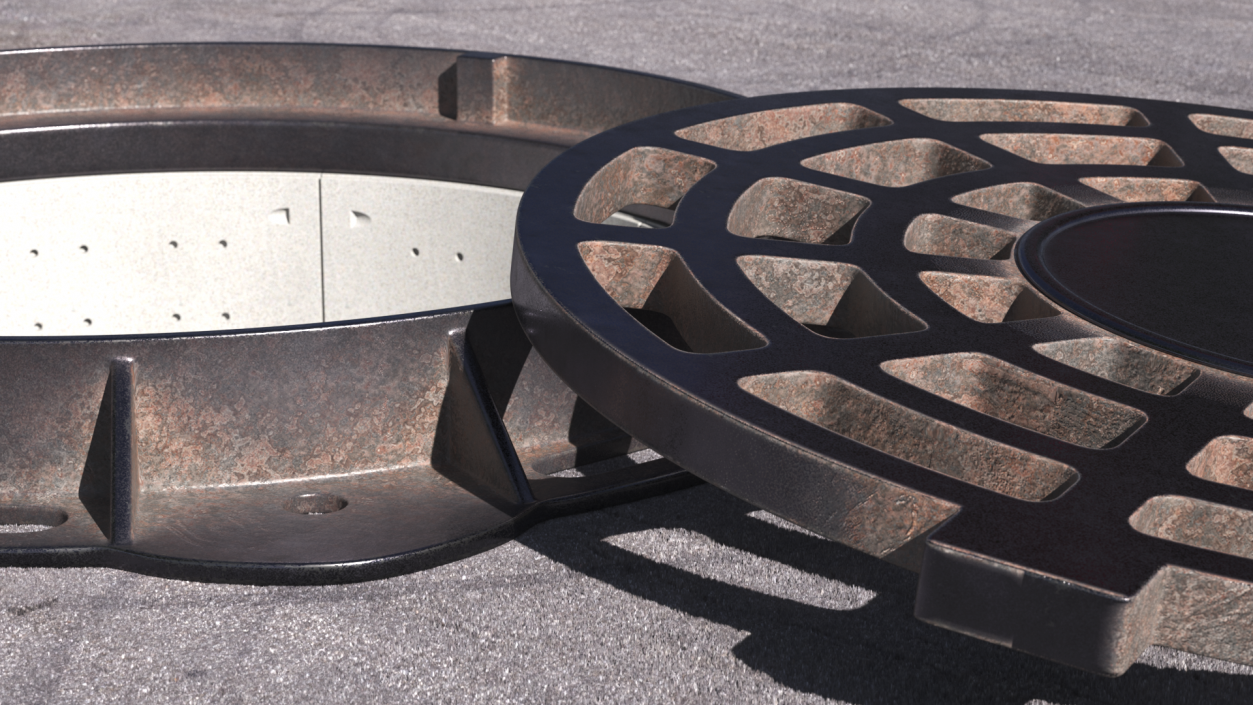 Old Metal Drain Lid 3D model