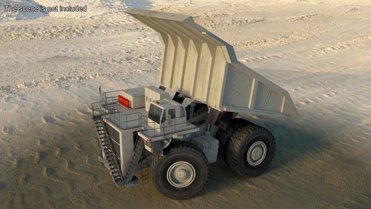 3D model Heavy Duty Mining Dump Truck Rigged