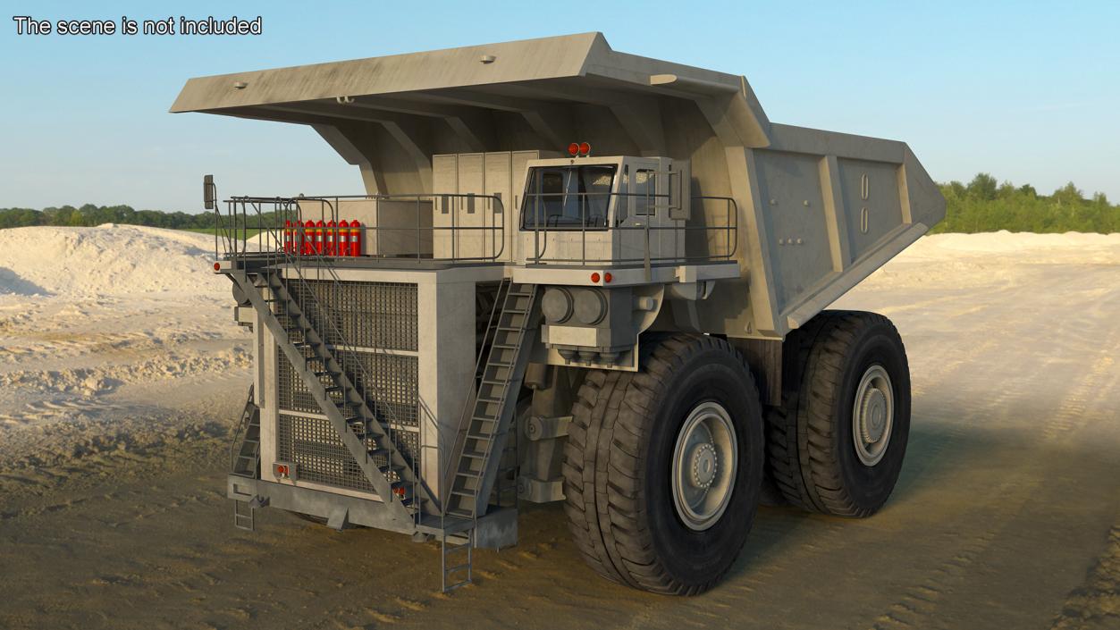 3D model Heavy Duty Mining Dump Truck Rigged