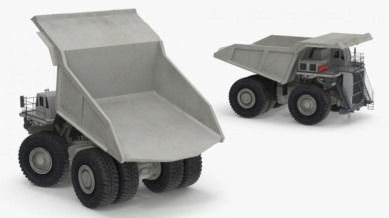 3D model Heavy Duty Mining Dump Truck Rigged