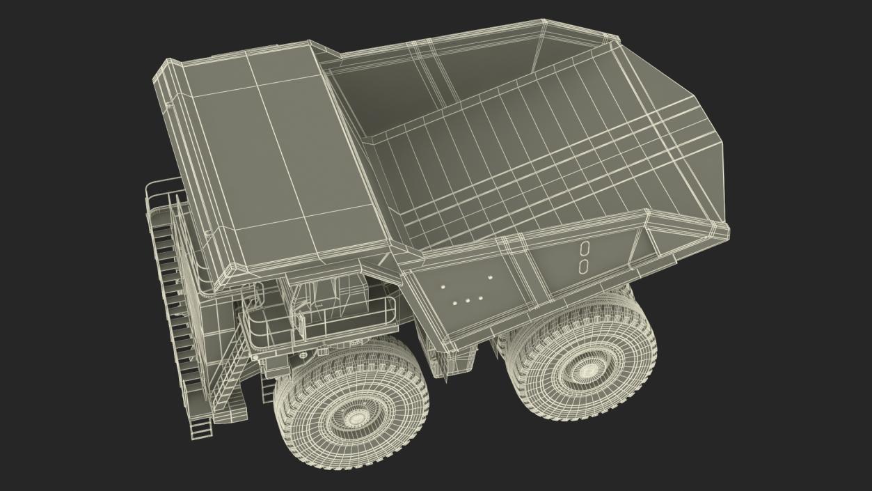 3D model Heavy Duty Mining Dump Truck Rigged