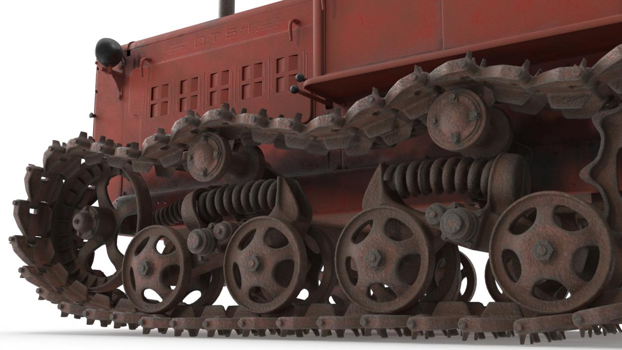 3D Old Soviet Tractor DT54 model