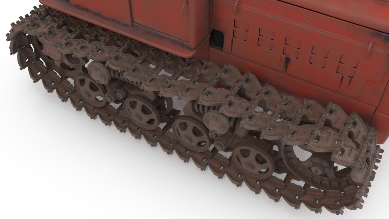 3D Old Soviet Tractor DT54 model