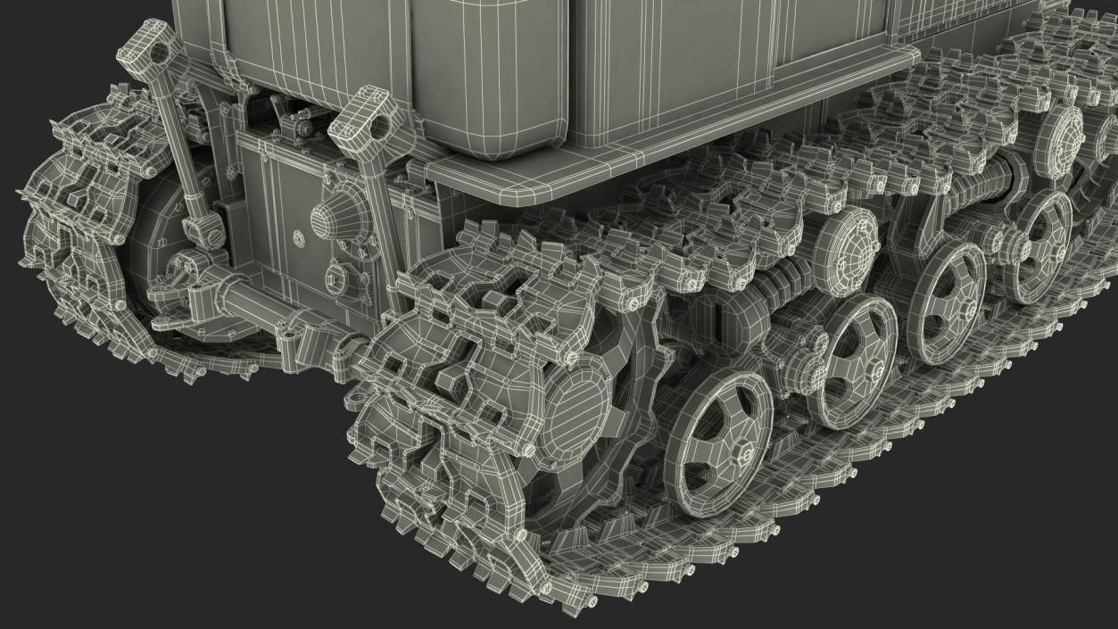 3D Old Soviet Tractor DT54 model