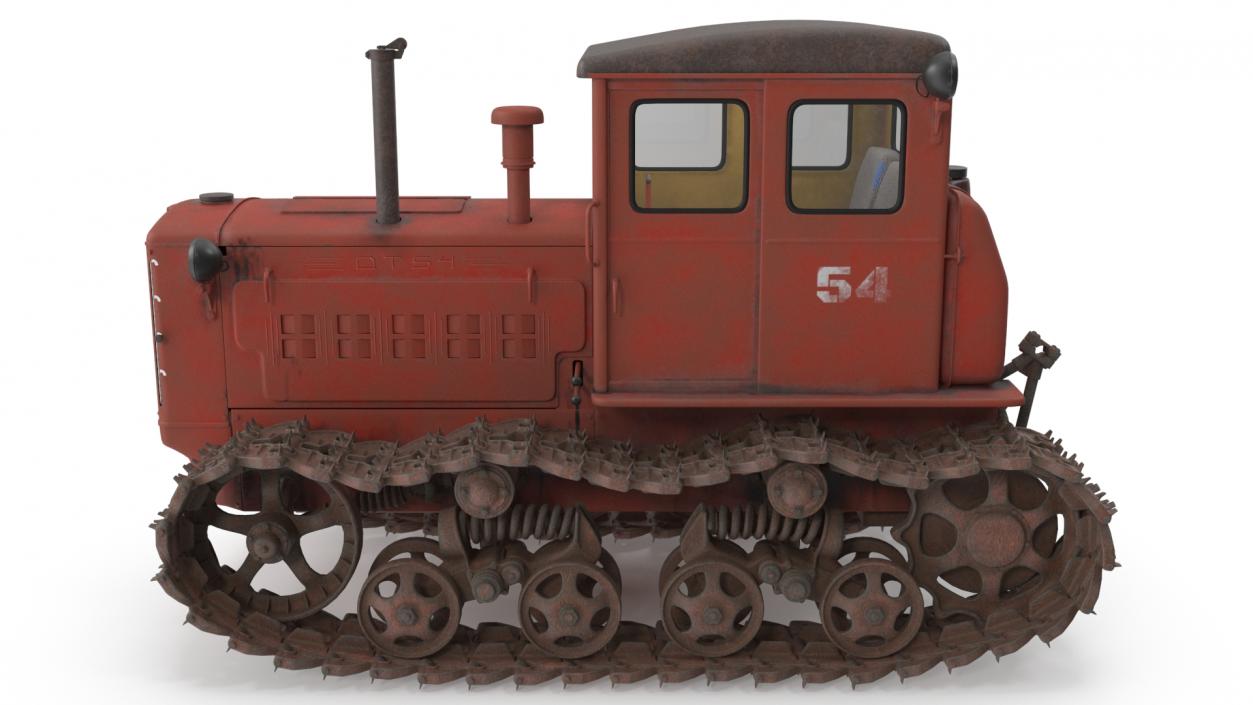 3D Old Soviet Tractor DT54 model