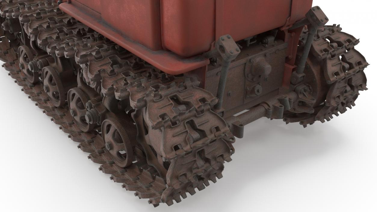 3D Old Soviet Tractor DT54 model