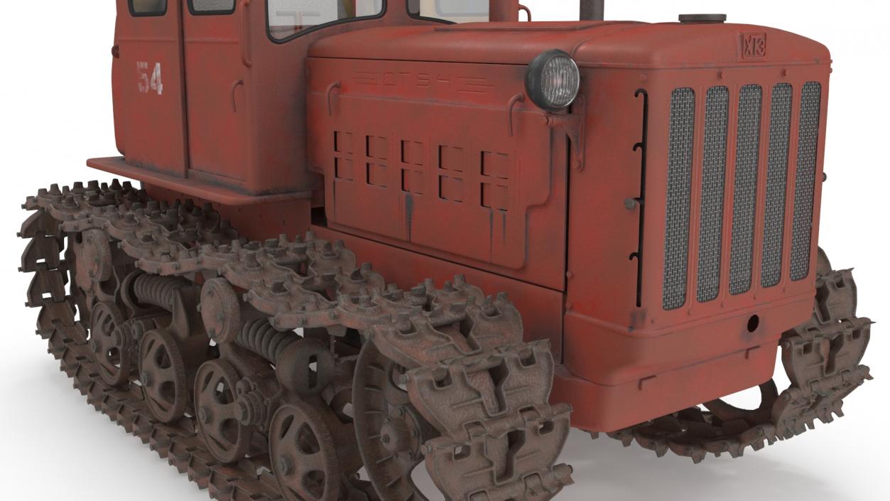 3D Old Soviet Tractor DT54 model