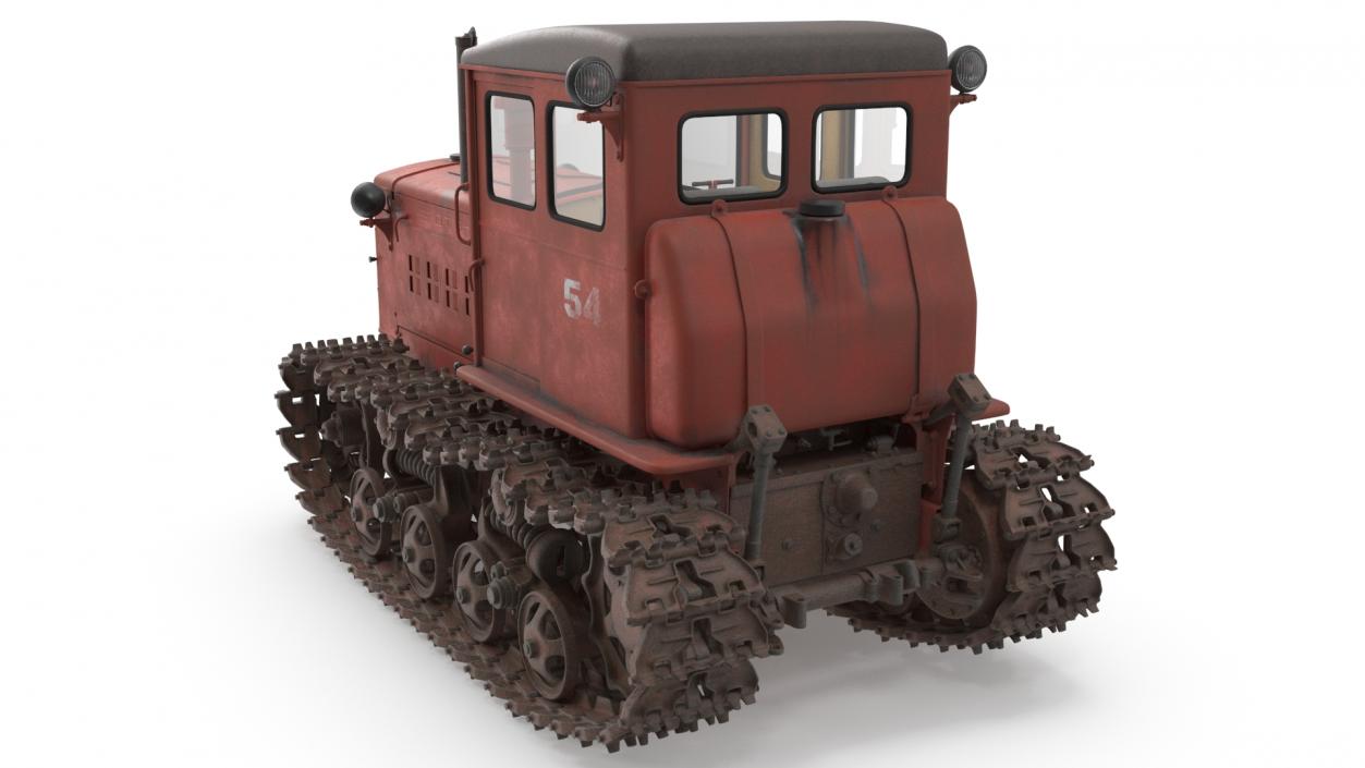 3D Old Soviet Tractor DT54 model