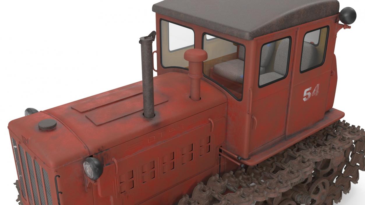 3D Old Soviet Tractor DT54 model