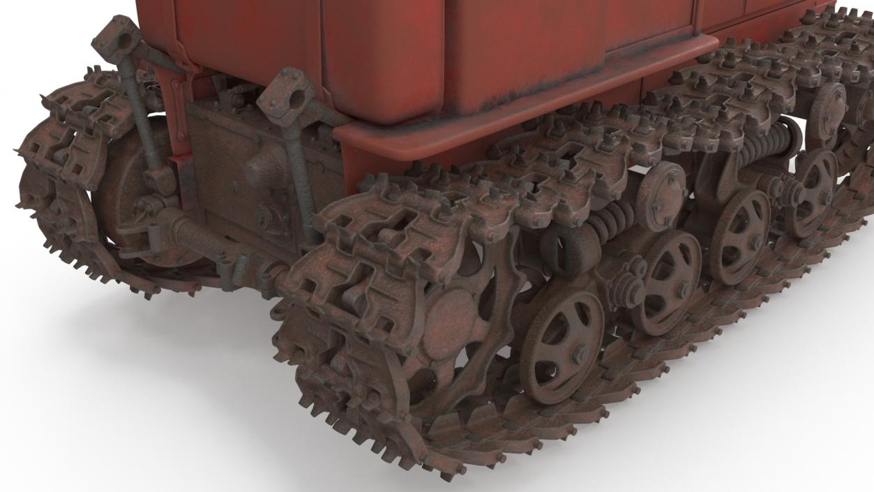 3D Old Soviet Tractor DT54 model