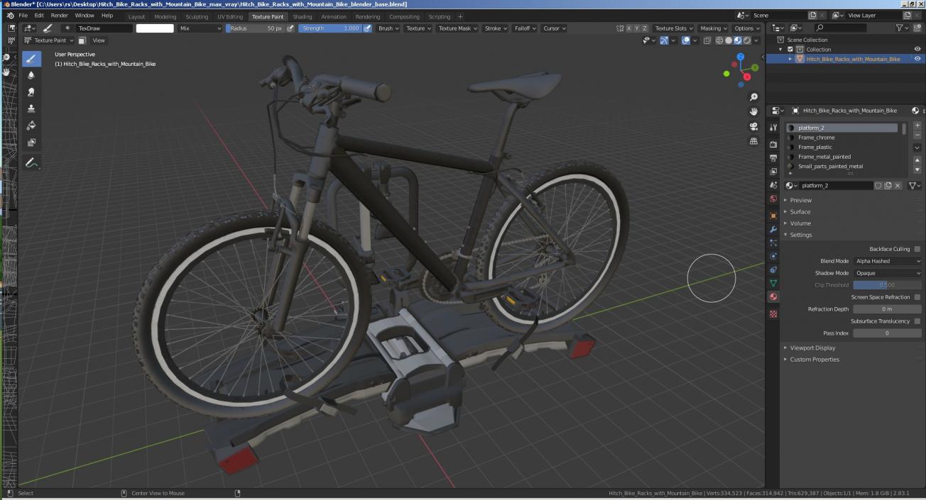 3D model Hitch Bike Racks with Mountain Bike