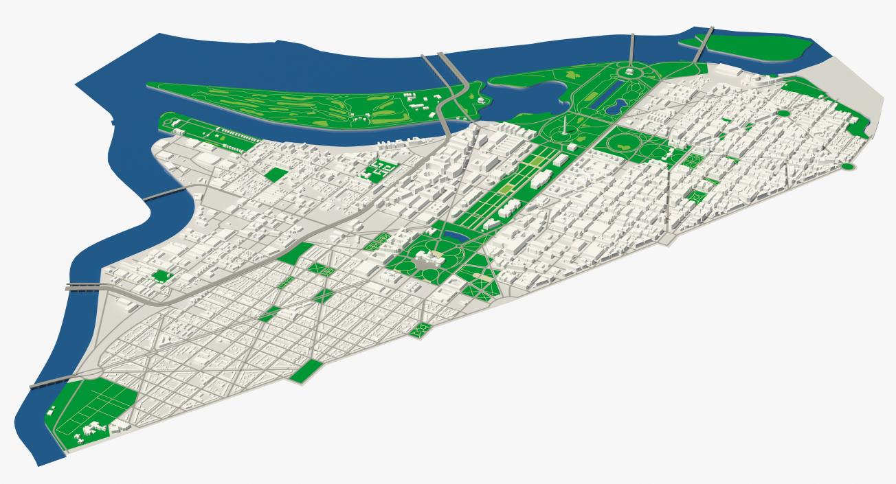 3D Washington DC City model