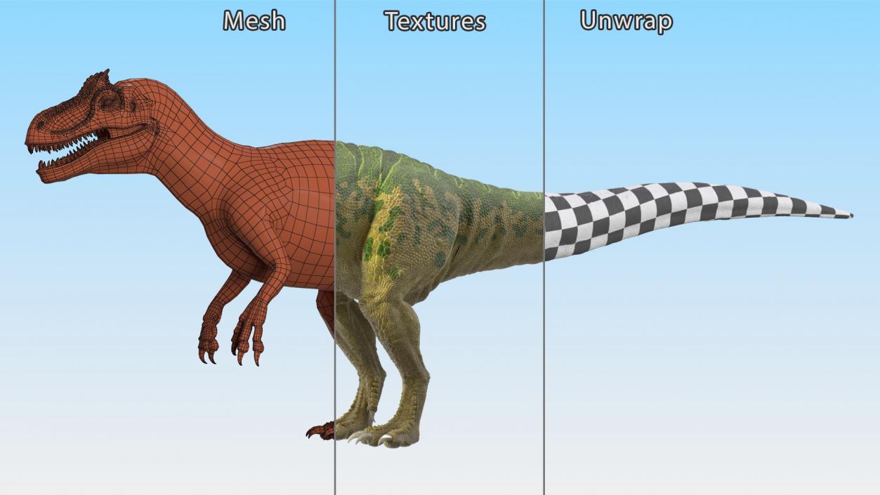 Rigged Dinosaurs Collection 8 3D model