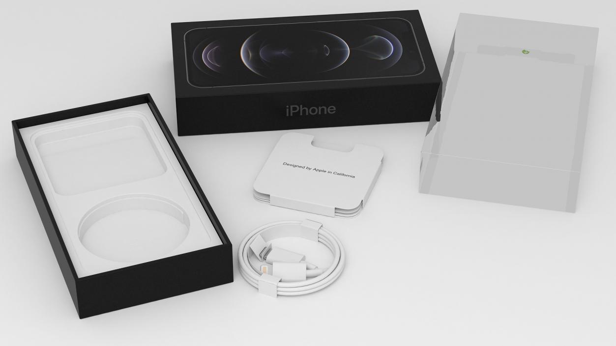 3D iPhone 12 Pro Box Graphite