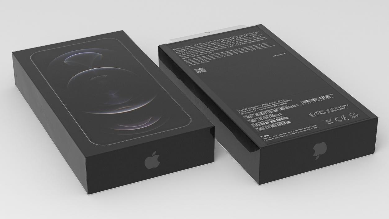 3D iPhone 12 Pro Box Graphite