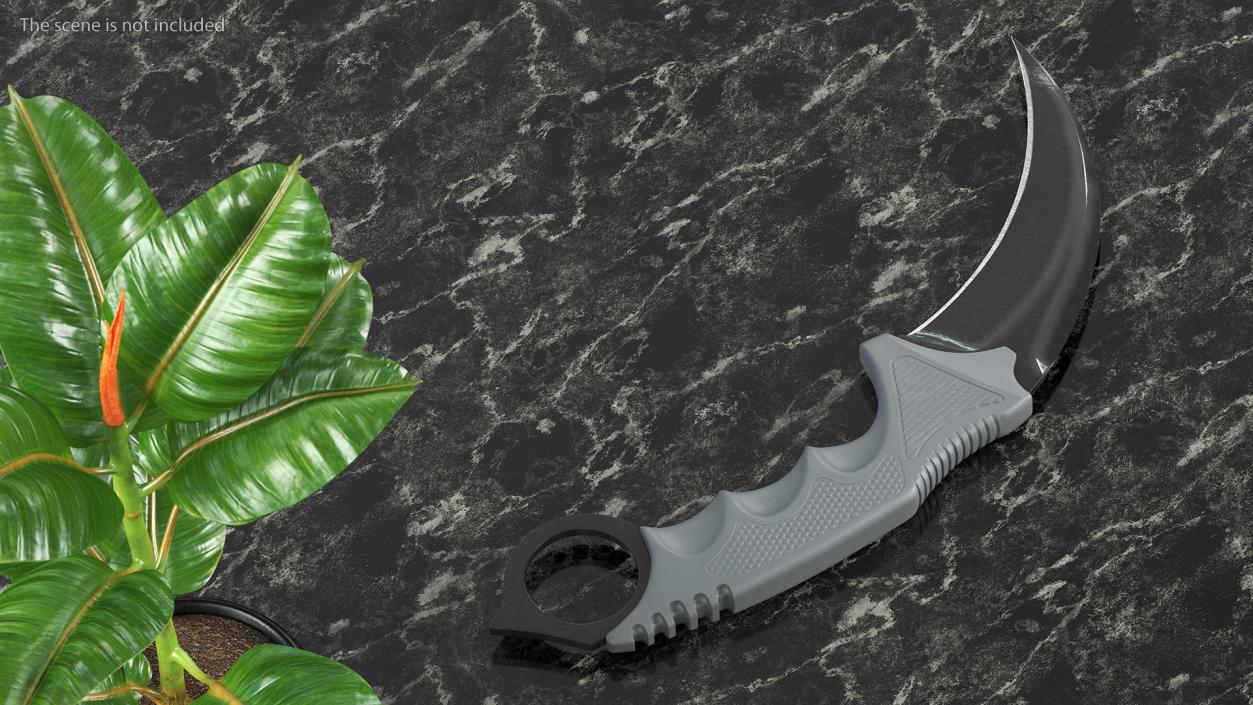 3D model Karambit Claw Knife Black