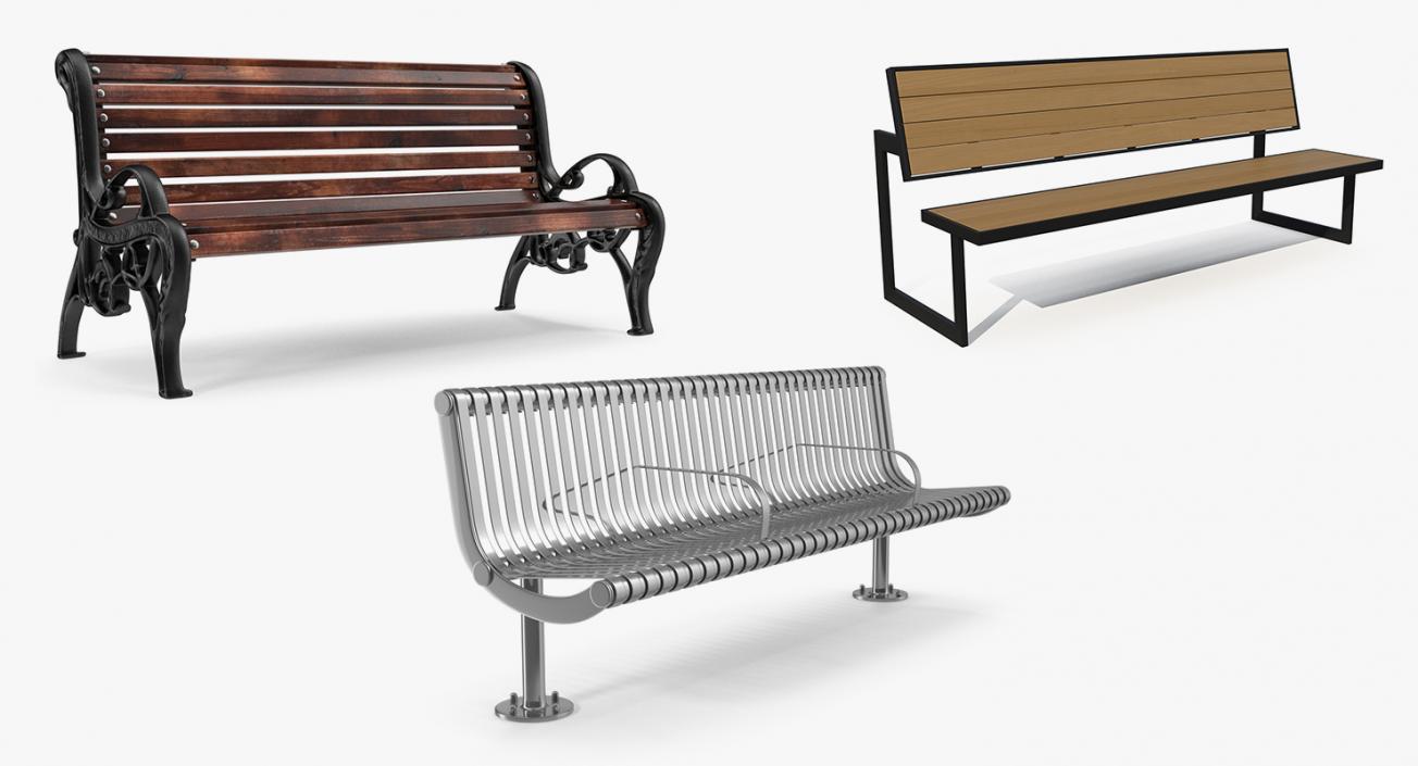 3D model Street Benches 3D Models Collection