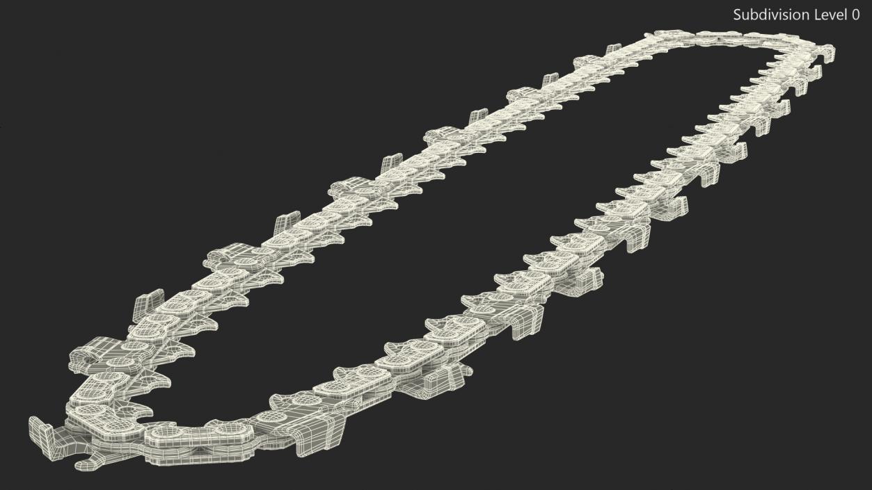 3D Chainsaw Black Chain Tension model